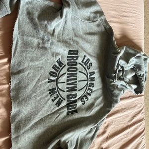 Grey cropped hoodie